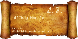 Lábdy Herold névjegykártya